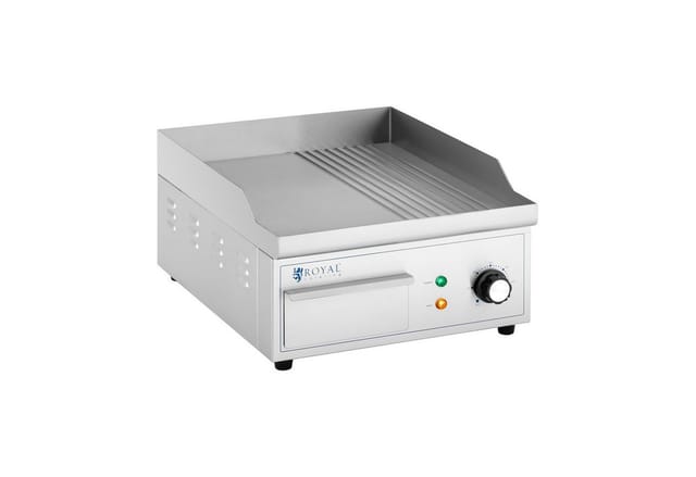 Elektrogrill, Glatte, Gerillte Grillplatte, 360 X 380 Mm, 2000 W