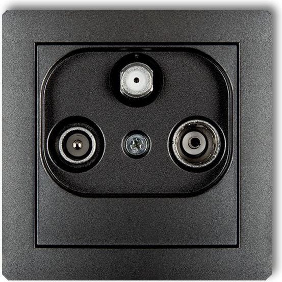 Antennensteckdose Karlik Deco Rtv-sat Metall 1,5 Db