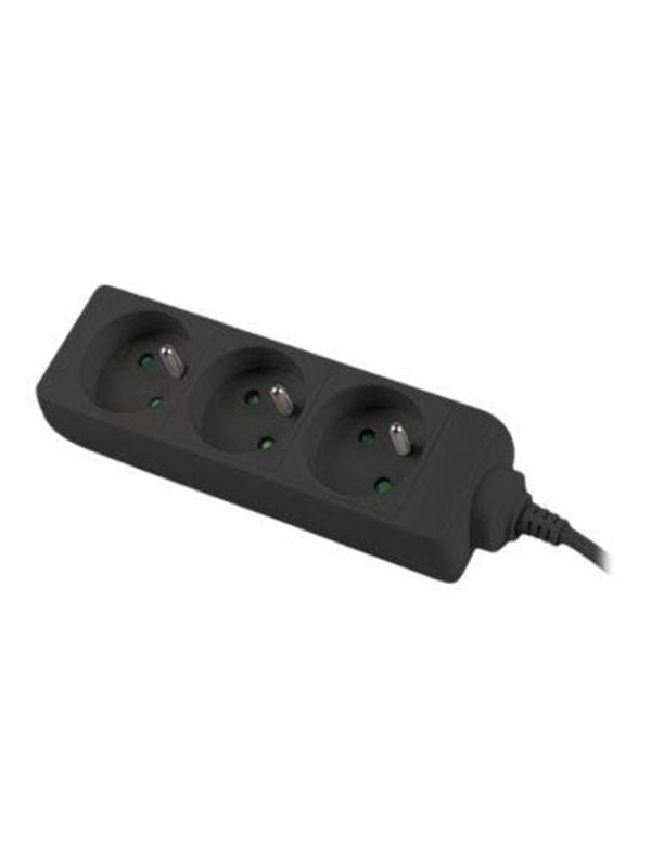 Lanberg Verlängerungsleiste 1,5 M Schwarz 3x 230v Pl, Kabel Aus Vollkupfer
