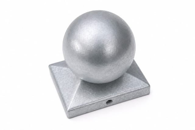 Floraworld Pfostenkugel Aluminium 6 x 4 cm feuerverzinkt