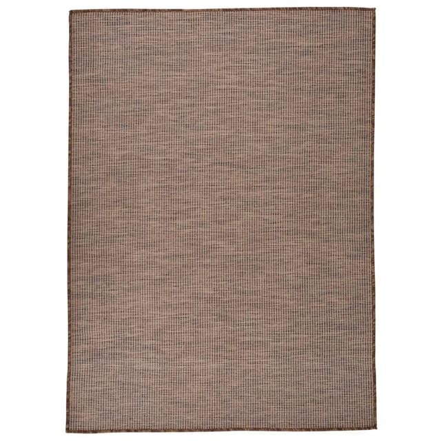 vidaXL Outdoorteppich Flachgewebe 200x280 Cm Braun 1123961