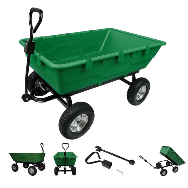 TRUTZHOLM XXL Gartenwagen 350 Liter 500 kg Traglast Transportwagen Kippbar