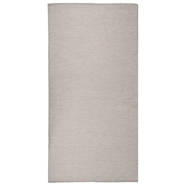 vidaXL Outdoor-Teppich Flachgewebe 100x200 cm Hellgrau 340780