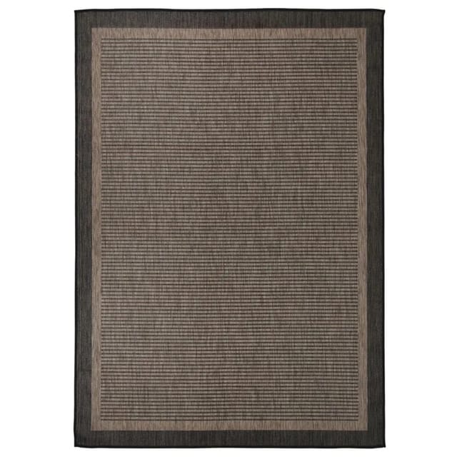 vidaXL Outdoor-Teppich Flachgewebe 140x200 cm Dunkelbraun 340845