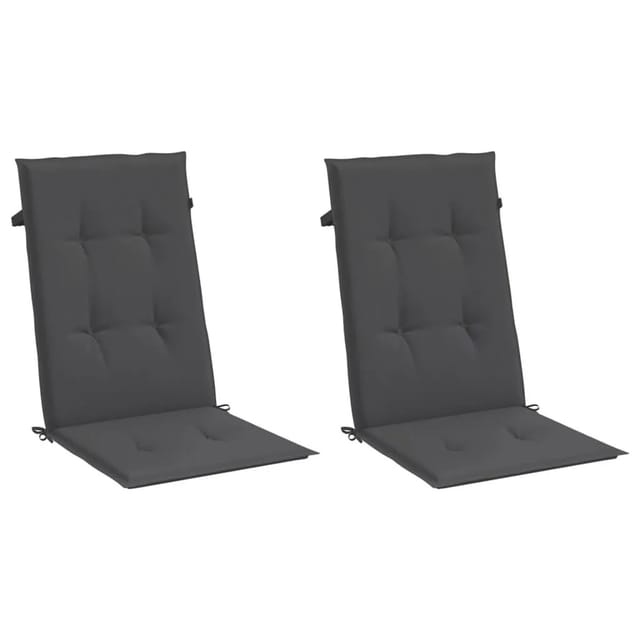 vidaXL Hochlehner-Auflagen 2 Stk Melange Anthrazit 120x50x4 cm Stoff 4002409