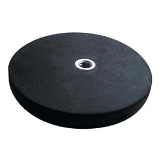 Flachgreifermagnet Set 2-teilig mit Gewindebuchse flach, Neodym,⌀ 43 mm