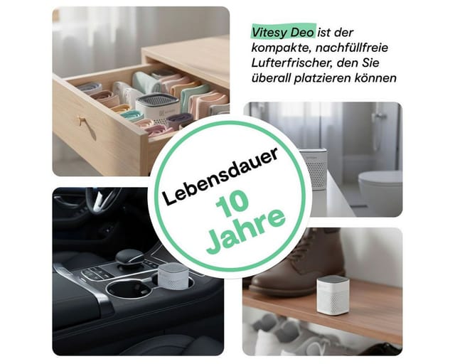 Vitesy Luftreiniger DEO Geruchsneutralisierer, ozonfreie Luftreinigungstechnologie