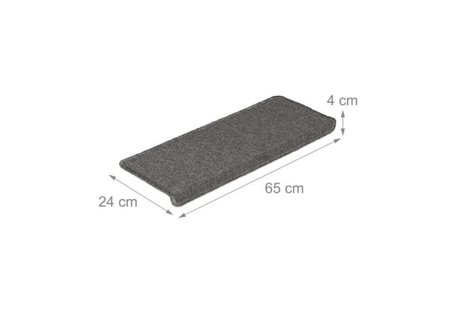 relaxdays Stufenmatte Rechteckige Stufenmatten im 15er Set, Höhe: 40 mm, grau