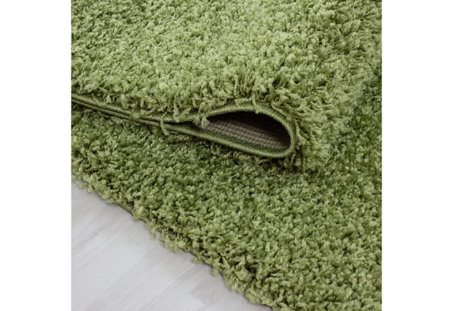 KADIMA DESIGN Teppich RHEIN Shaggy Langflor Wohnzimmer Schlafzimmer Waschbar Esszimmer, Läufer, Höhe: 32 mm, Grün, 60x110 cm, Wohnzimmerteppich Strapazierfähig Waschbar
