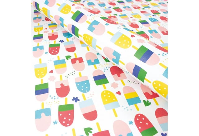Bow & Hummingbird Geschenkpapier Geschenkpapier Ice Cream, 100 % Recyclingpapier