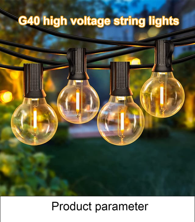 Solarbetriebene Lichterkette Für Den Außenbereich, 7,62 M, Warmweißes Licht, Mit 25+1 Unzerbrechlichen G40-glühbirnen, Wasserdicht, Ideal Für Garten, Partys Und Balkon.