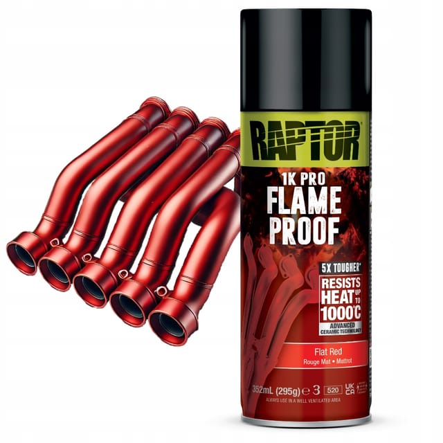 Raptor-lack Für Abgaskrümmer, Rot, Matt, Hitzebeständig Bis 1000 °c