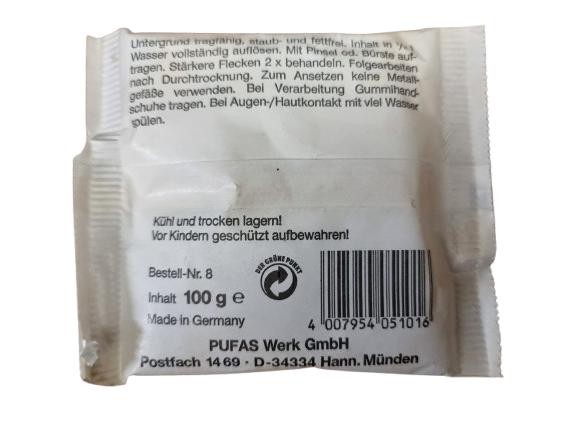 Pufas Isoliersalz 100g Grundiermittel Isoliergrund Wasser- Ruß- Nikotinflecken