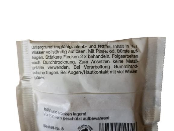 Pufas Isoliersalz 100g Grundiermittel Isoliergrund Wasser- Ruß- Nikotinflecken Bild 3