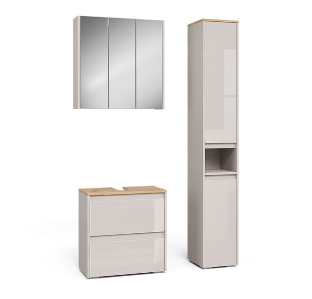 Vicco Badmöbel-Set Majest, Cashmere/Artisan, 3 Teile, (3-St., 3er Set)