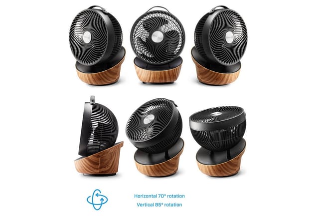 Clean Air Optima Standventilator Wood Design Zirkulator Ventilator CA-403 Smart, Äußerst leiser Lüfter