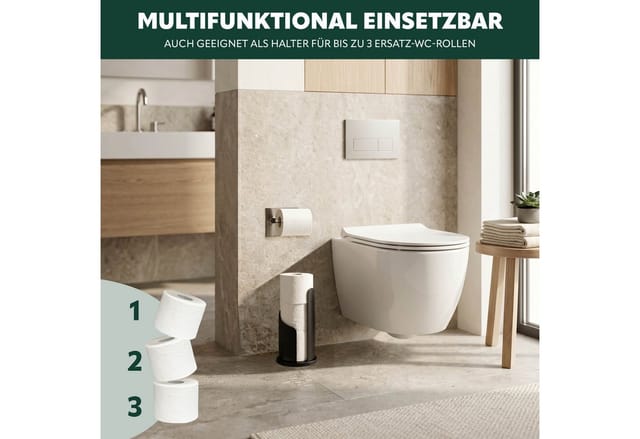 eluno Küchenrollenhalter oder Toilettenpapier-Ersatzrollenhalter aus Metall, (1-St)