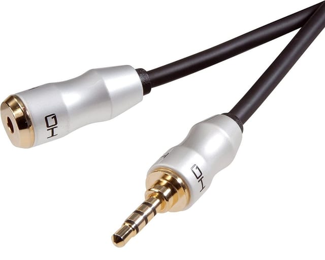 Vivanco HQ Stereo Adapter 3,5mm Klinke auf Buchse Audio-Kabel, S-Video, (20 cm), Verlängerung Verlängerungs-Kabel Klinken-Stecker auf Klinke-Kupplung