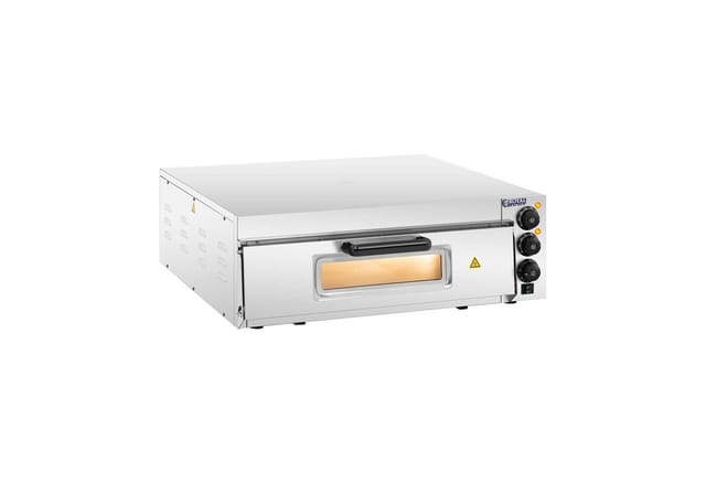 Royal Catering Pizzaofen Ø 60 cm Flammkuchenofen Pizza Backofen Glastür 1 Kammer 350°C Timer