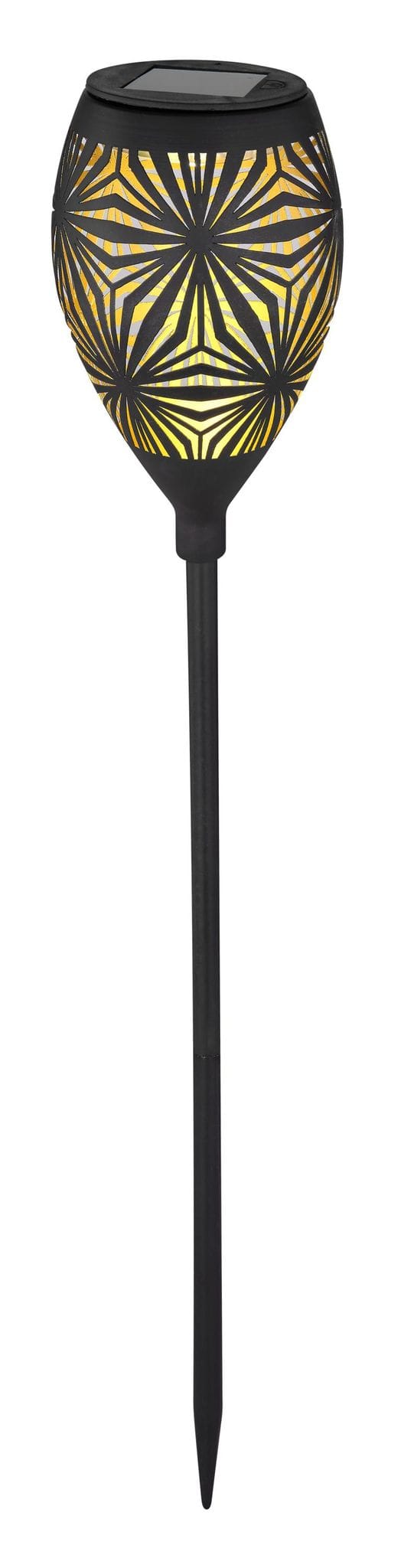 Solarleuchte Metall Schwarz, Kunststoff Schwarz, Metall Schwarz Goldfarben, Erds