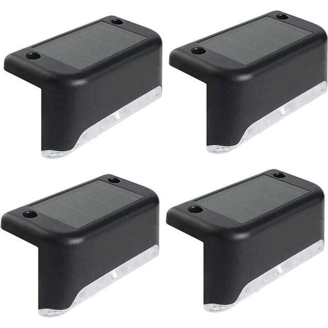 [neuwertig]4er-set Solarleuchten, Led-solarleuchten Für Den Außenbereich, Wasserdichtes Weißes Licht Für Garten, Treppe, Brücke, Stufen, Zaun, Hof, Terrasse, Weg