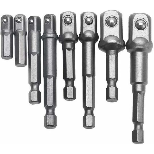 [neuwertig]8-teiliges Magnetisches Bit-set (1/4", 3/8", 1/2") Mit Verlängerungen Für Schraubendreher Und Sechskant-/vierkantbits
