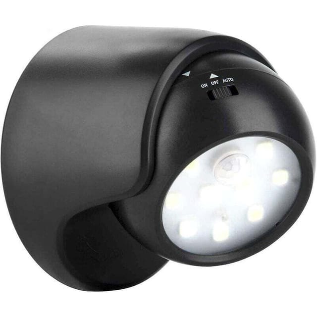 [neuwertig]außenwandleuchte Mit Bewegungsmelder. 1000 Lumen Led-außenbeleuchtung. Batteriebetrieben, Kabellos. 360° Drehbar Und Neigbar.