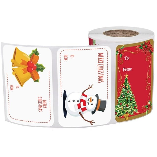 [neuwertig]packung Mit 250 Selbstklebenden Weihnachtsgeschenkanhängern Für Geschenktüten, Karten, Umschläge, Geburtstags-, Hochzeits- Und Weihnachtsdekorationen