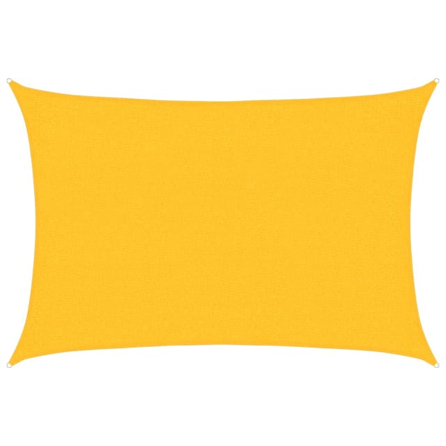Sonnensegel 160 G/m² Rechteckig Gelb 2x2,5 M Hdpe Vidaxl307035