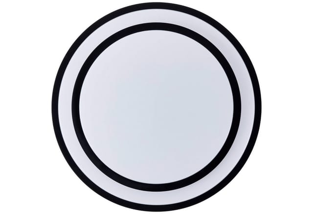 Deckenleuchte Luciano Ø49,5cm Metall/kunsts., Schwarz/weiß
