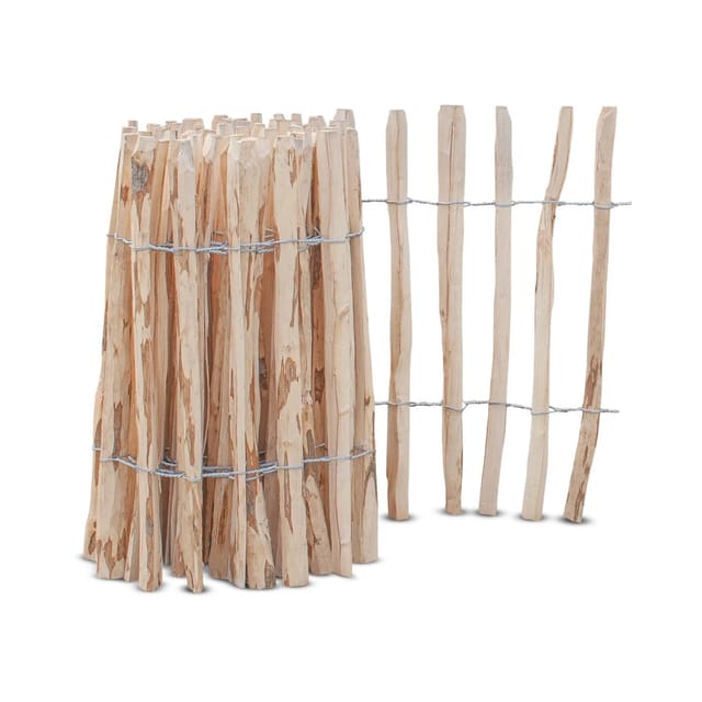 Stiltreu Staketenzaun Haselnuss 500 cm x 60 cm Lattenabstand 3-5 cm