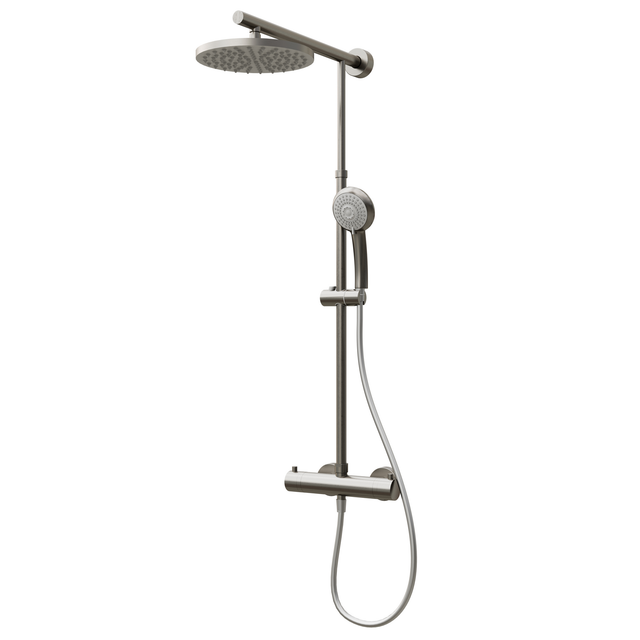Schulte Duschsystem 'DuschMaster Rain Classic' mit Thermostat Edelstahloptik