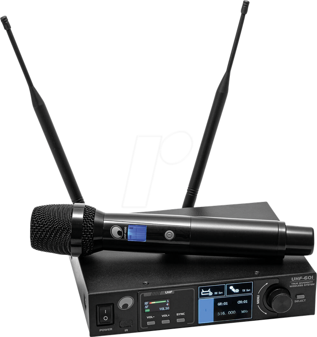OMNI 13063600 - OMNITRONIC UHF-601 1-Kanal Funkmikrofon-System