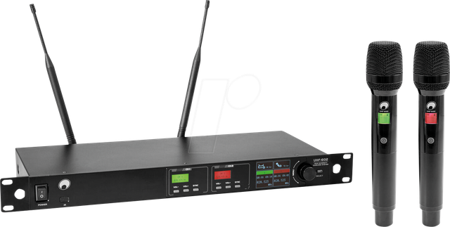 OMNI 13063602 - OMNITRONIC UHF-602 2-Kanal Funkmikrofon-System