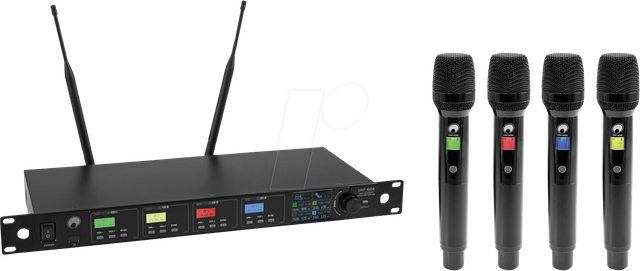 OMNI 13063605 - OMNITRONIC UHF-604 4-Kanal Funkmikrofon-System