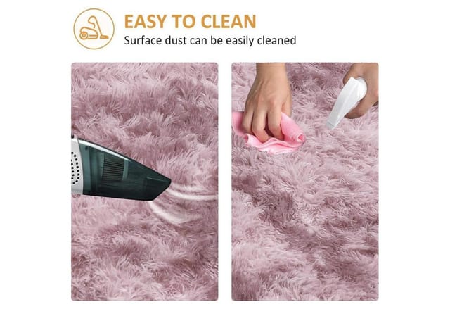 Pauwer Fellteppich Weicher Fluffy Teppich Kunstpelz Bodenteppich Rutschfester Indoor