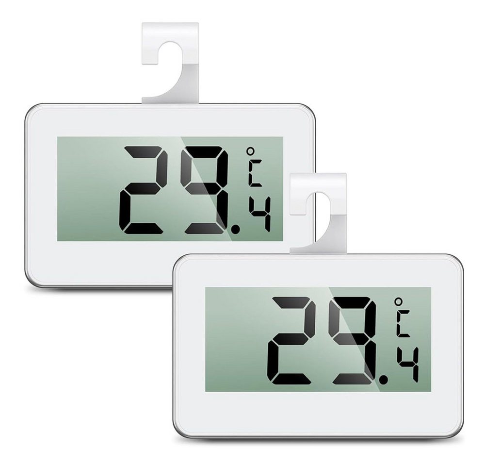 TUWENA Kühlschrankthermometer Digitale Kühlschrankthermometer, 2 Stk Mini Gefrierschrank Thermometer, 2-tlg., Refrigerator Thermometer, LCD-Anzeige,für Küche/Restaurants/Bars/Cafés Bild 3