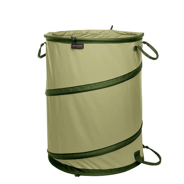 Gartenabfallbehälter, Faltbar, Gartenaufbewahrung, Laubbehälter, Mülleimer Für Draußen, Oxford-gewebe, Unkrautsäcke Mit Großem Fassungsvermögen – 113 L – 46 X 70 Cm