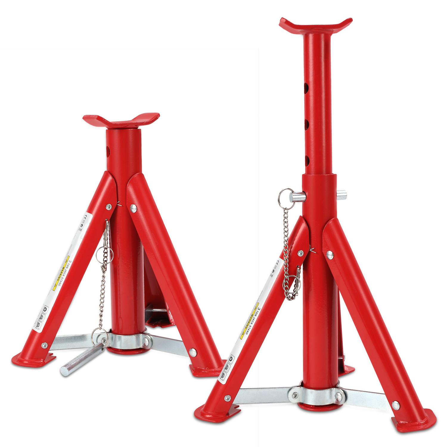 Wolketon Unterstellbock 2x 2t Verstellbar Auto Unterstellböcke 2000 Kg Höhenverstellbar Zusammenklappbar Red