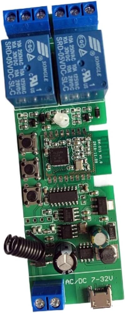 2 Kanal 5v 12v Zigbee Trockenkontakt Relais Schalter, Einstellbarer Selbstsperr Und Momentanverriegelungs Arbeitsmodus, Funktioniert Mit Alexa Google Home