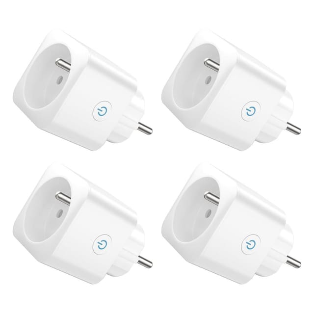 Mit Wlan Verbundene Steckdose, Programmierbare Alexa-steckdose, Kompatibel Mit Alexa/google Home, Smart Life App, Steuerung Von Lüfter/klimaanlage, 2,4 Ghz Wlan, 16 A 3680 W, 4 Stück