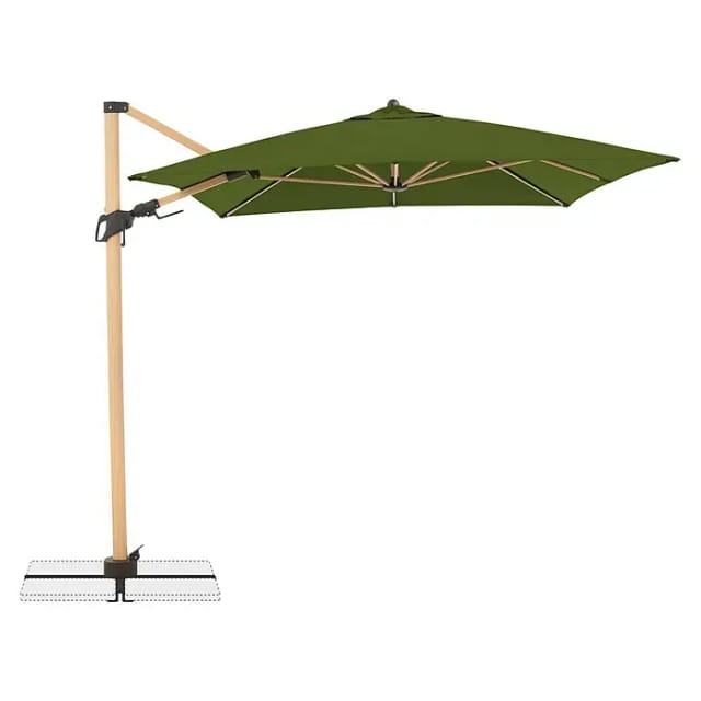 Doppler Alu Wood Ampelschirm AX Ultra (Kiwi, Bespannungsmaß (L x B): 300 x 220 cm)