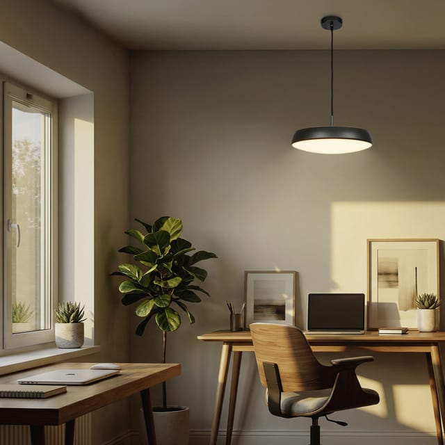 Briloner LED-Pendelleuchte Nala Ø 35 cm anthrazit warmweiß