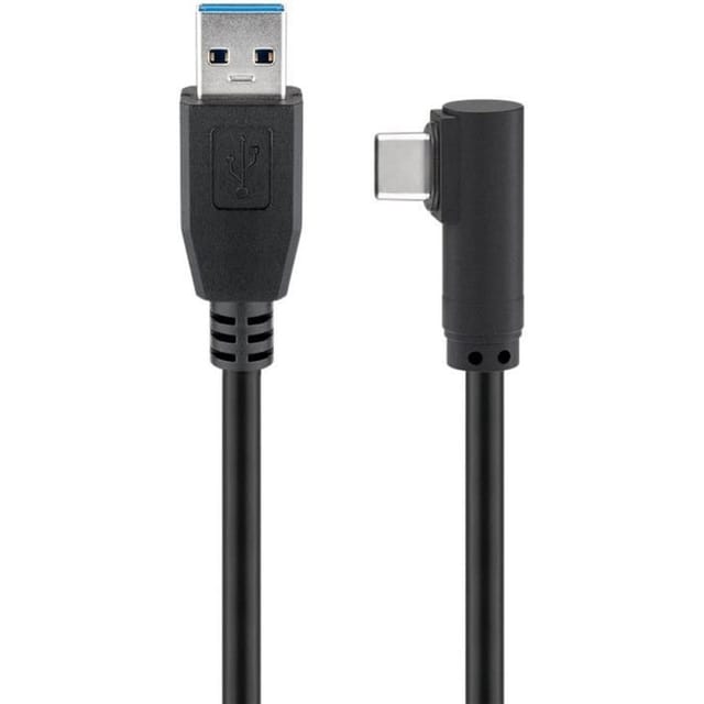 Pro USB-A USB-C - 90° - 1m - USB 3.2 Gen 1 - Schwarz