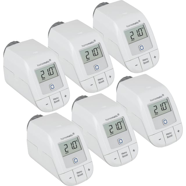 Homematic IP Heizkörperthermostat 6er Set Heizkörperthermostat basic, (6 St)