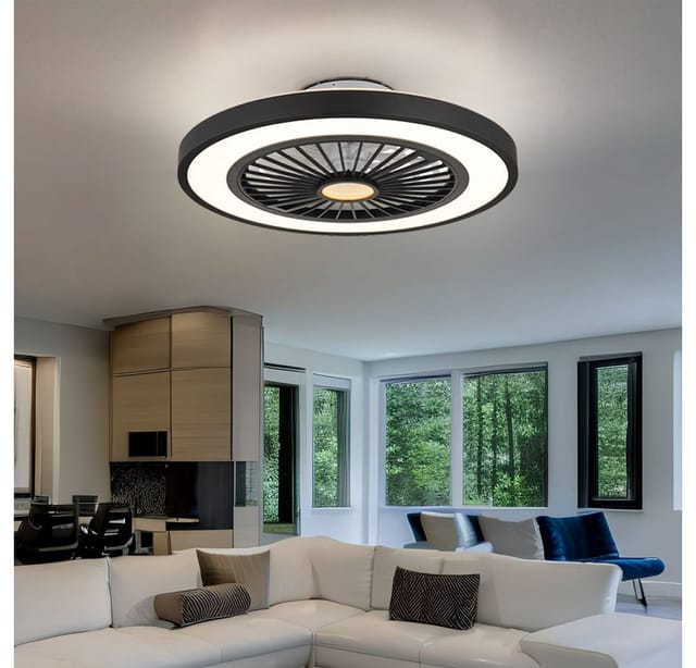 GLOBO LIGHTING Deckenventilator, LED Deckenventilator Fernbedienung dimmbar Rechts-/Linkslauf D 54 cm