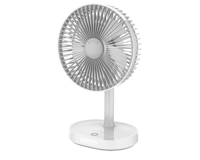 Platinet Tischventilator PRDF0326, 19 cm Durchmesser, Ventilator mit 3000 mAh und Nachtlicht