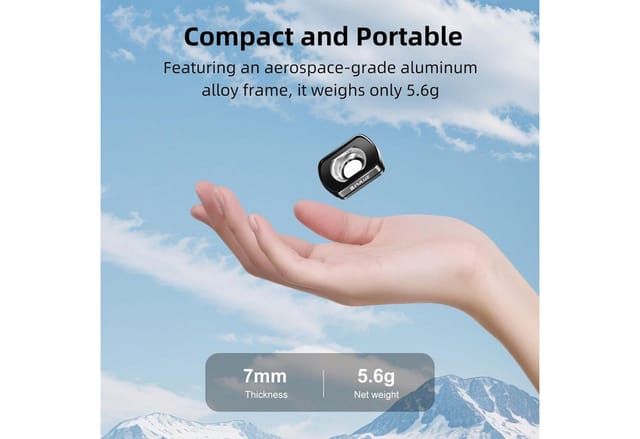 Wigento 112 Grad Weitwinkel Linse für DJI Osmo Pocket 4 / 3 Zubehör Schwarz Zubehör Drohne (Kompakt, Leicht, Magnetisch, Passgenau, Mit 112 Grad Sichtfeld)