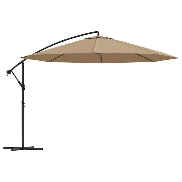 Ampelschirm Mit Aluminium-mast 350 Cm Taupe Vidaxl