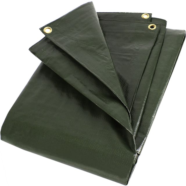 Abdeckplane Grün, 280 G/m², 3,5 X 6 M (21m²), Gewebeplane